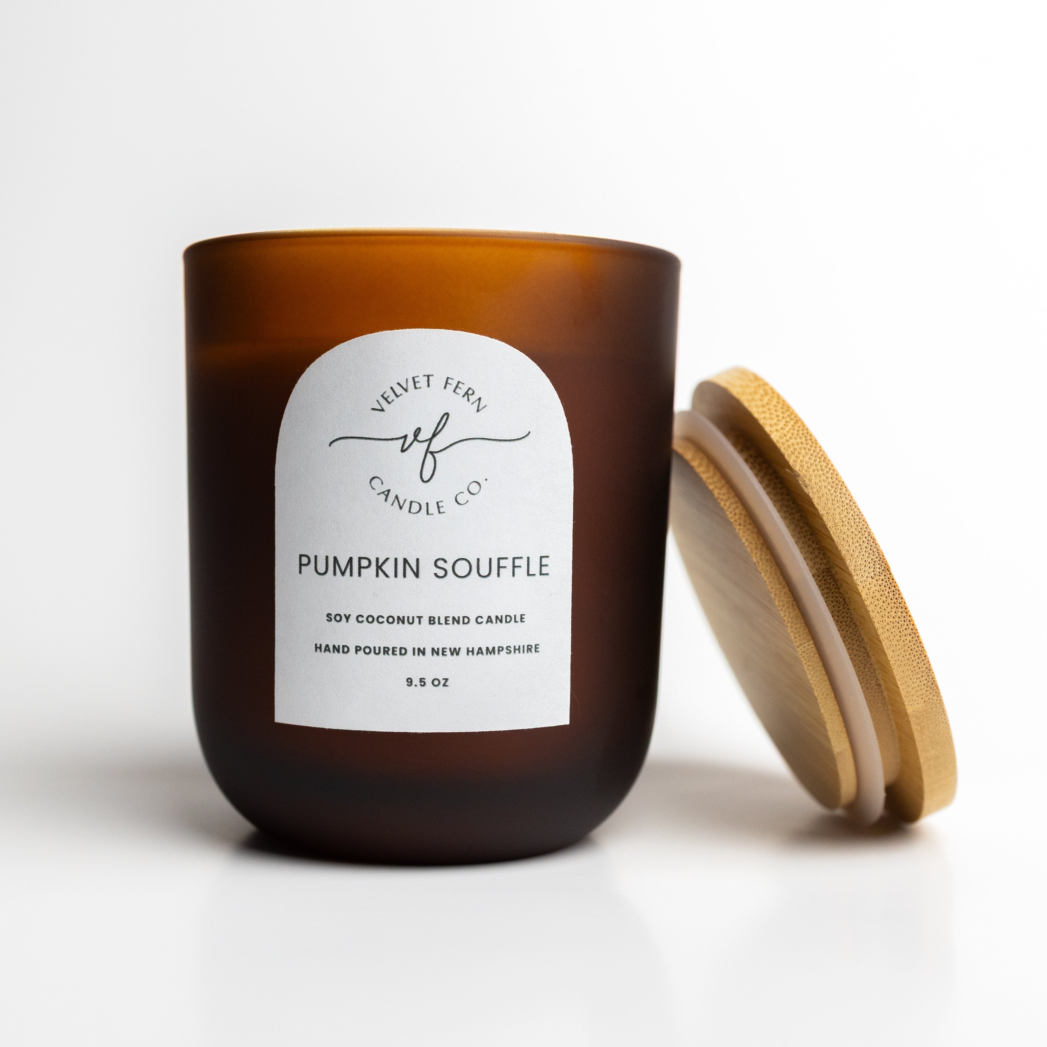 Pumpkin Souffle scented soy blend 9.5oz candle.
